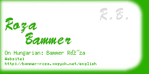 roza bammer business card